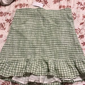 American Eagle smocked gingham set